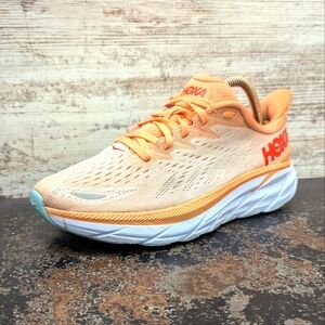 Hoka One One Peach Coral Athletic Shoes with Maximalist Cushioning